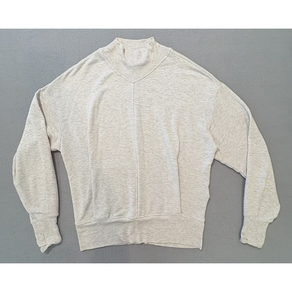 Athleta Tops - Athleta Women's Sweatshirt XS Gray Tencel Blend Mock Neck Long Sleeve Pullover